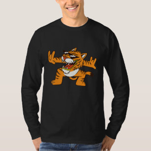Camiseta Engraçado Tiger Correndo Costume Animal Selvagem A