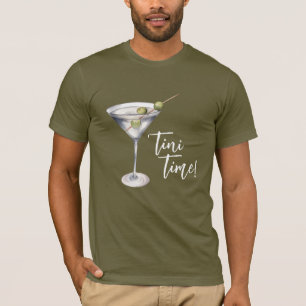 Camiseta Engraçado Tini Time Martini Cocktail