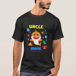 Camiseta Engraçado Tio Shark Doo Tio Shark Aniversário Fa