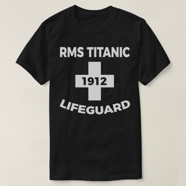 Camiseta Engraçado Titanic Lifeguard Vintage Cruise Shi (Frente do Design)