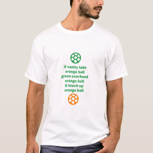 Camiseta Engraçado Tocar Bola Laranja por Bola Verde
