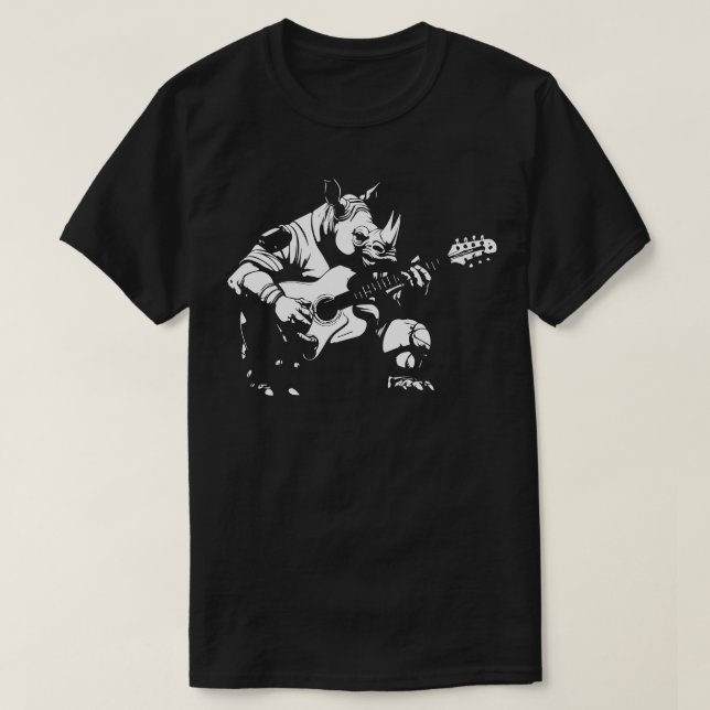 Camiseta Engraçado tocar violão (Frente do Design)