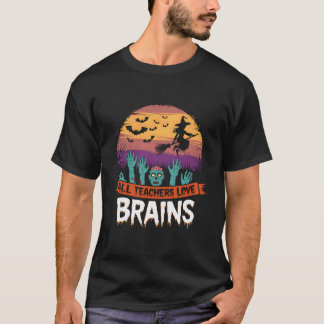 Camiseta Engraçado Todos os Professores Amam Cérebros Homen