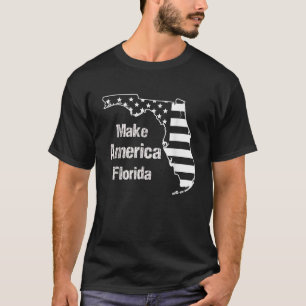 Camiseta Engraçado Torne a América Flórida Bandeira America