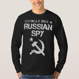 Camiseta Engraçado Totalmente Não Um Espião Russo Dando Um