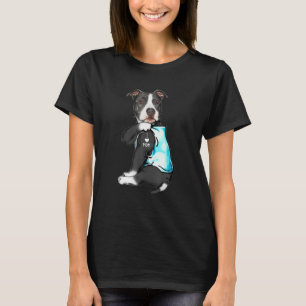 Camiseta Engraçado Touro Eu Amo Mamãe Tatuagem Cachorro Dou