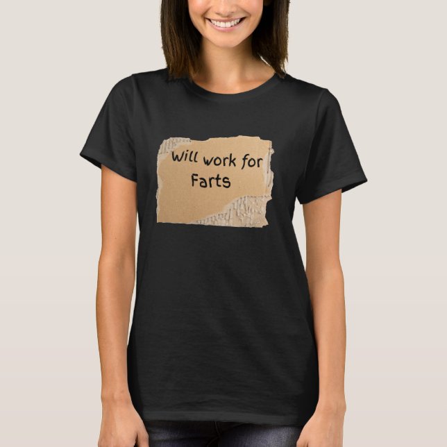 Camiseta Engraçado Trabalhará para o Sinal das Farinhas - p (Frente)