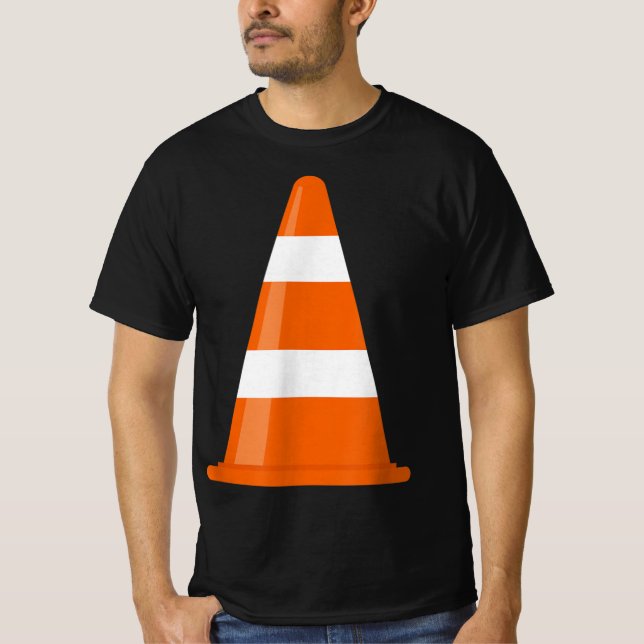 Camiseta Engraçado Traje Cone Fácil Fácil Halloween C (Frente)