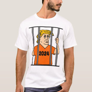 Camiseta Engraçado trave na prisão contra política anti-cal