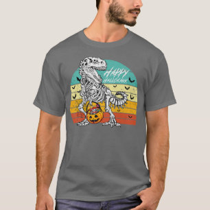 Camiseta Engraçado TRe Halloween Feliz Hallorawr Dinossaur