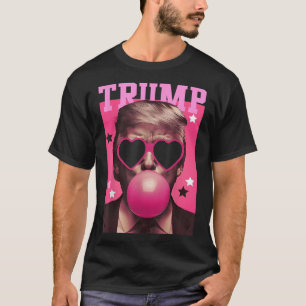Camiseta Engraçado Tremor Borracha Goma Pink Sungl Coração