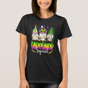 Camiseta Engraçado Três Gnomo Nórdico - Esquadrão Mardi Gra