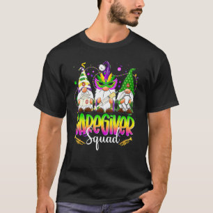 Camiseta Engraçado Três Gnomo Nórdico - Esquadrão Mardi Gra