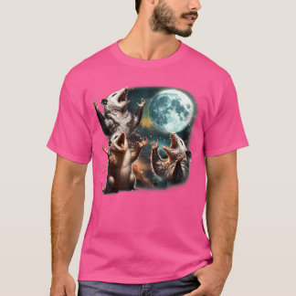 Camiseta Engraçado Três Ogambm Lua 3 Cheio Peirado Magia