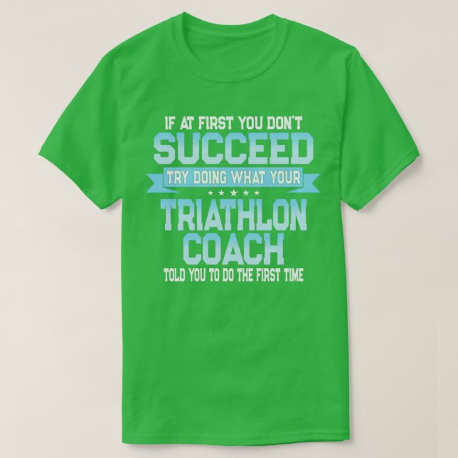 Camiseta Engraçado Triathlon Coach Gift (Frente do Design)