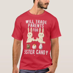 Camiseta Engraçado Trocará Pais Por Páscoas De Kids Eas