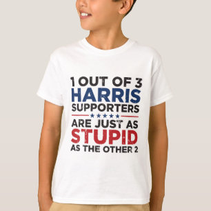 Camiseta Engraçado Trump 1 De 3 Apoiadores De Kamala Harris