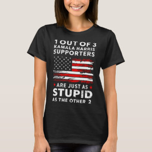 Camiseta Engraçado Trump 1 De 3 Apoiadores De Kamala Harris
