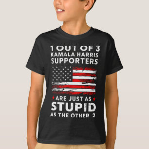 Camiseta Engraçado Trump 1 De 3 Apoiadores De Kamala Harris