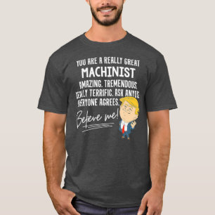 Camiseta Engraçado Trump 2020 - Presente Machinista Realme
