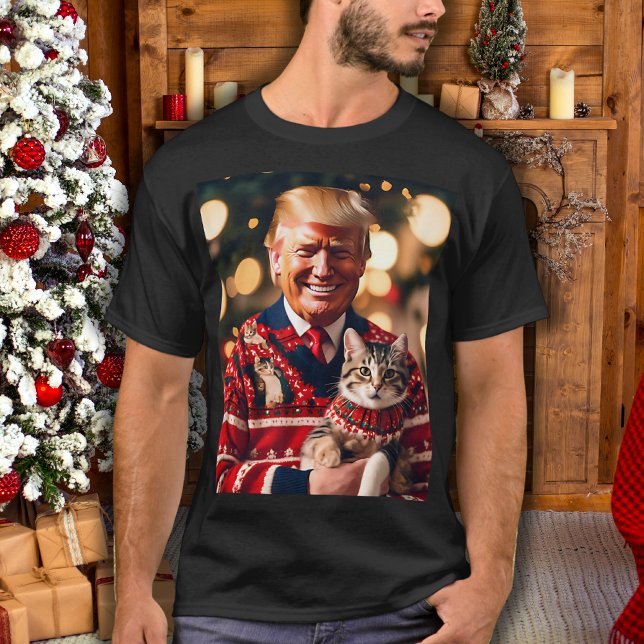 Camiseta Engraçado Trump | Donald Trump Torna Os Gatos Segu (Criador carregado)