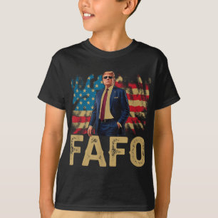 Camiseta Engraçado Trump Fafo, Y2k Fafo Trump American Flag