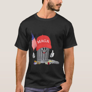 Camiseta Engraçado Trump Mega Garbage Can Personagem de des