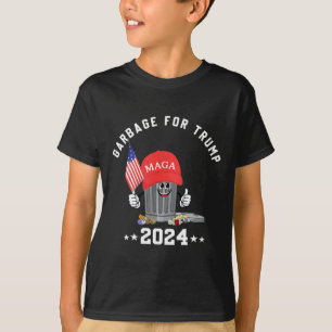 Camiseta Engraçado Trump Mega Garbage Can Personagem de des