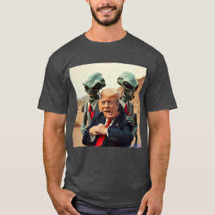 Camiseta Engraçado Trump - Rapto de Alienígenas
