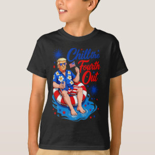 Camiseta Engraçado Trump Relaxar O Quatro Lá Fora