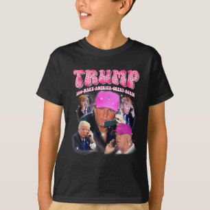 Camiseta Engraçado Trump Rosa Mentira Mim Ainda Trump 2024 