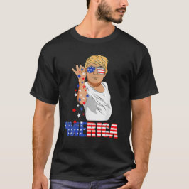 Camiseta Engraçado Trump Sal Merica Liberdade 4 De Julho