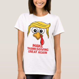 Camiseta Engraçado Trump Torna Excelente de Ação de Graças