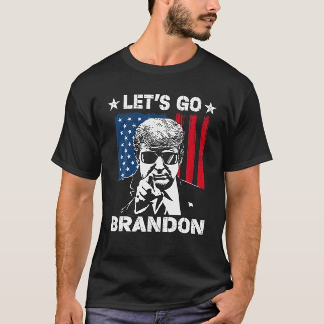 Camiseta Engraçado Trump Vamos Brandon Vamos Brandon Vamos  (Frente)