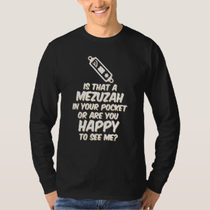 Camiseta Engraçado Tshirt judia Naughty Mezuzah Meme Piada