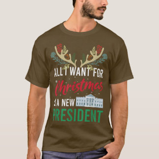 Camiseta Engraçado Tudo Que Quero Para O Natal É Um Novo Pr