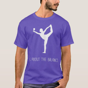 Camiseta Engraçado Tudo Sobre O Equilíbrio Do Yoga Pose De 