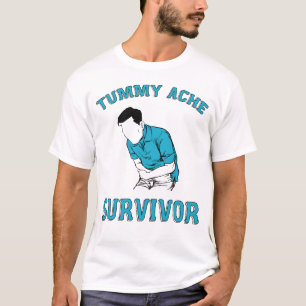 Camiseta Engraçado Tummy Ache Survivor Para Homens Present