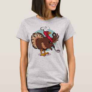Camiseta Engraçado Turquia Chef Vintage Cartoon