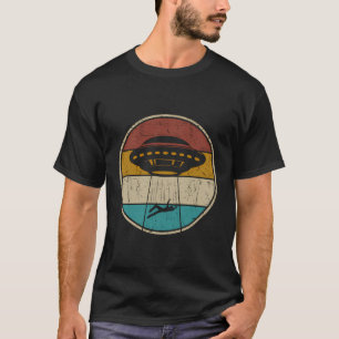 Camiseta Engraçado Ufo Abdução Estilo Retroativo Alienígena
