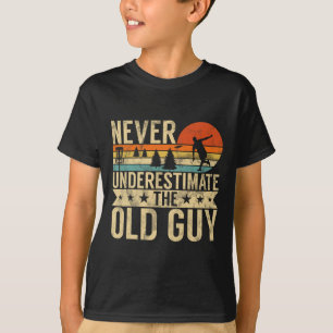 Camiseta Engraçado Ultimate Frisbee O Velho Cara Disc Golf