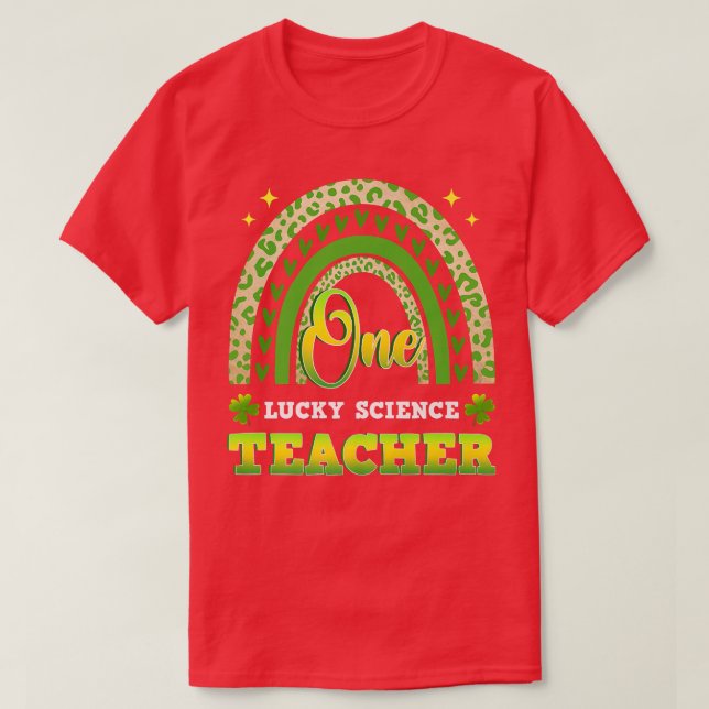 Camiseta Engraçado Uma Rua De Professores De Ciência Sortud (Frente do Design)