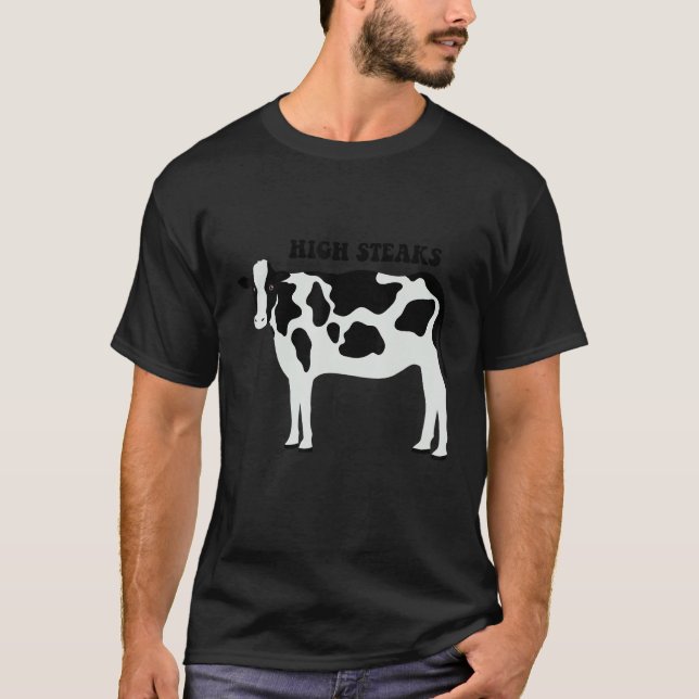 Camiseta Engraçado, Vaca de Bifes Altos (Frente)