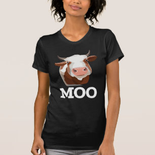 Camiseta Engraçado Vaca Moo Fazenda Humor Animal