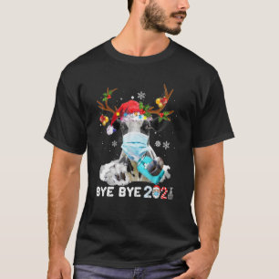 Camiseta Engraçado Vaca Vaca Vaca Máscara Bye Tchau 2021 Xm