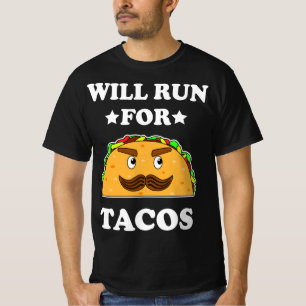 Camiseta Engraçado Vai Correr Para Ilustração De Tacos