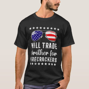 Camiseta Engraçado Vai Trocar Irmão Por Bombeiros 4º De J