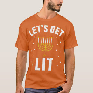 Camiseta Engraçado, vamos acender com menorah para o jewant