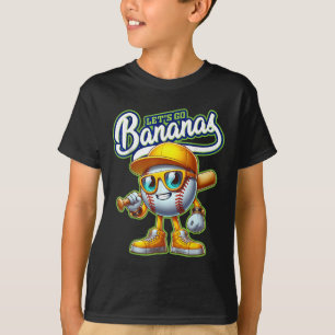 Camiseta Engraçado Vamos Bananas Cuja Fruta de Banana Jogue