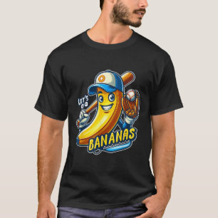 Camiseta Engraçado Vamos Bananas Cuja Fruta de Banana Jogue